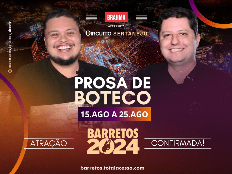 Imagem JPG, Prosa de Boteco vai para a maior festa do peão da América Latina