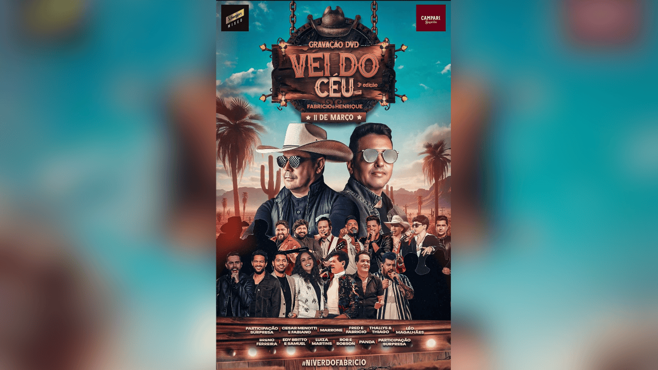 Imagem JPG, Fabrício & Henrique anunciam a gravação do DVD “Véi do Céu” em Goiânia com grandes participações especiais. 