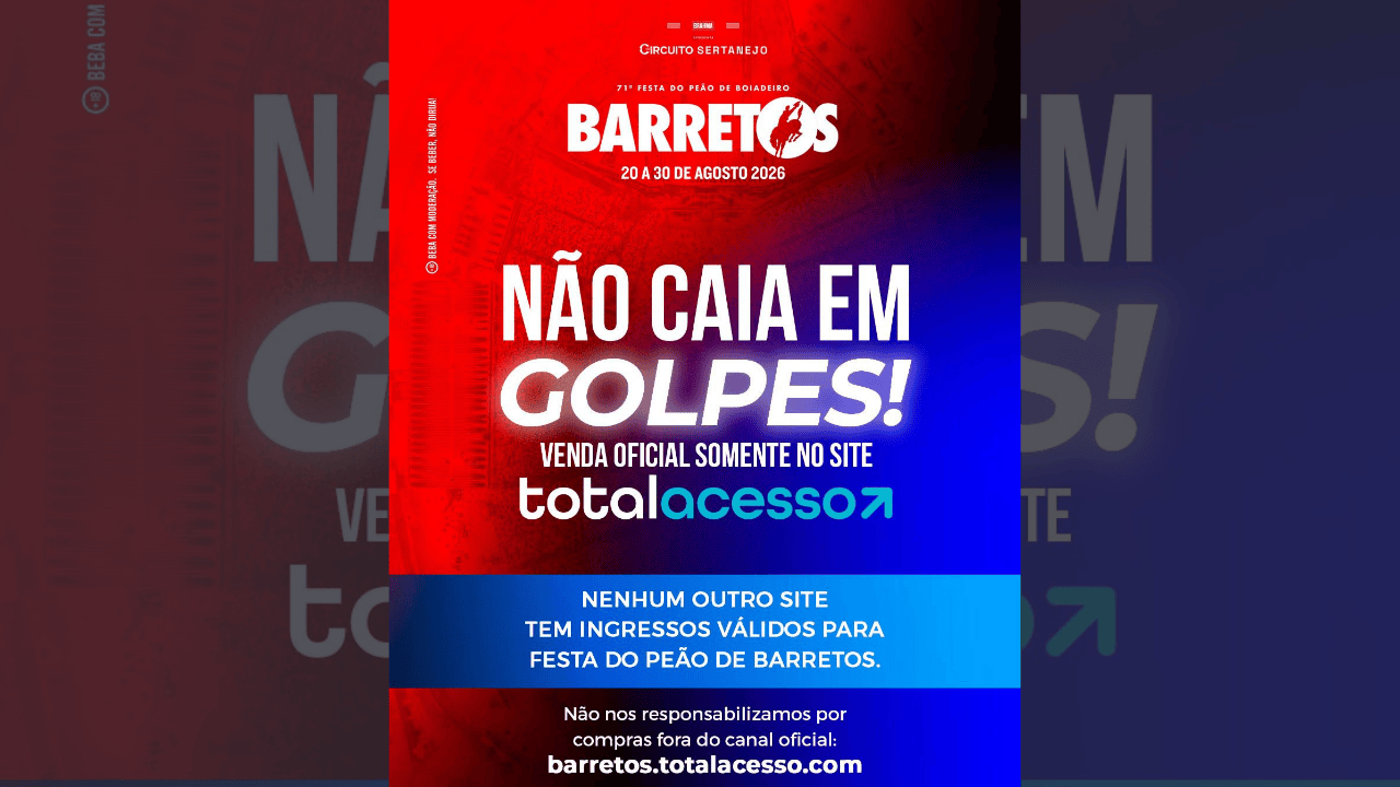 Festa do Peão de Barretos alerta contra golpe de ingressos falsos