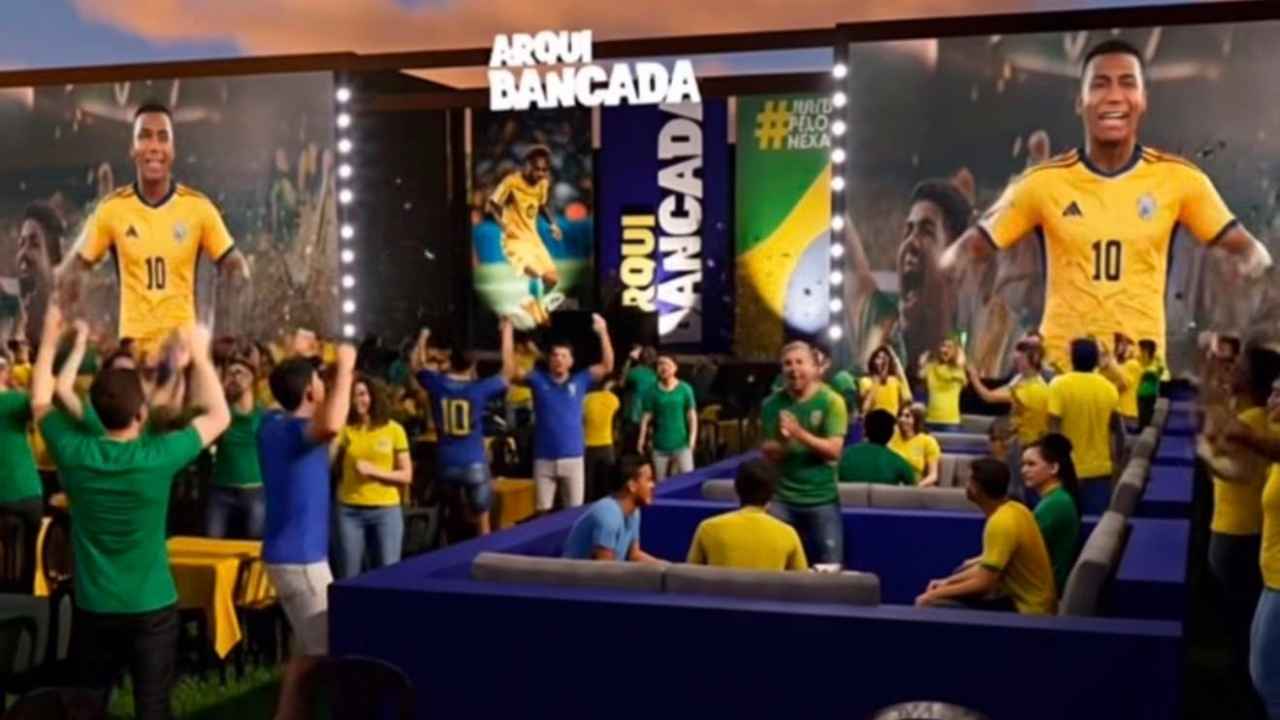 Copa na Arquibancada estreia neste sábado (13), em Goiânia, com transmissão de Brasil x Marrocos e shows de Thauane e Japa NK